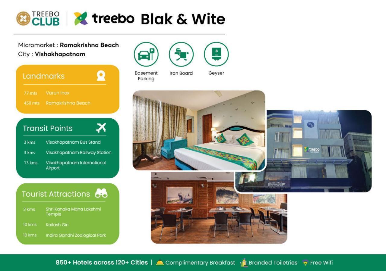 Treebo Blak & Wite Rk Beach Visakhapatnam Exterior foto